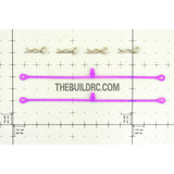 Silicon Du-Bro Body Clip Retainers w/ 4 Body Clips for RC 1/10 Car - Purple