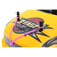 Silicon Du-Bro Body Clip Retainers w/ 4 Body Clips for RC 1/10 Car - Pink