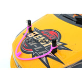 Silicon Du-Bro Body Clip Retainers w/ 4 Body Clips for RC 1/10 Car - Pink