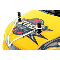 Silicon Du-Bro Body Clip Retainers w/ 4 Body Clips for RC 1/10 Car - White