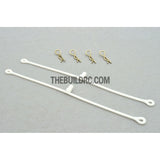 Silicon Du-Bro Body Clip Retainers w/ 4 Body Clips for RC 1/10 Car - White