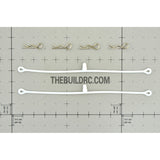 Silicon Du-Bro Body Clip Retainers w/ 4 Body Clips for RC 1/10 Car - White