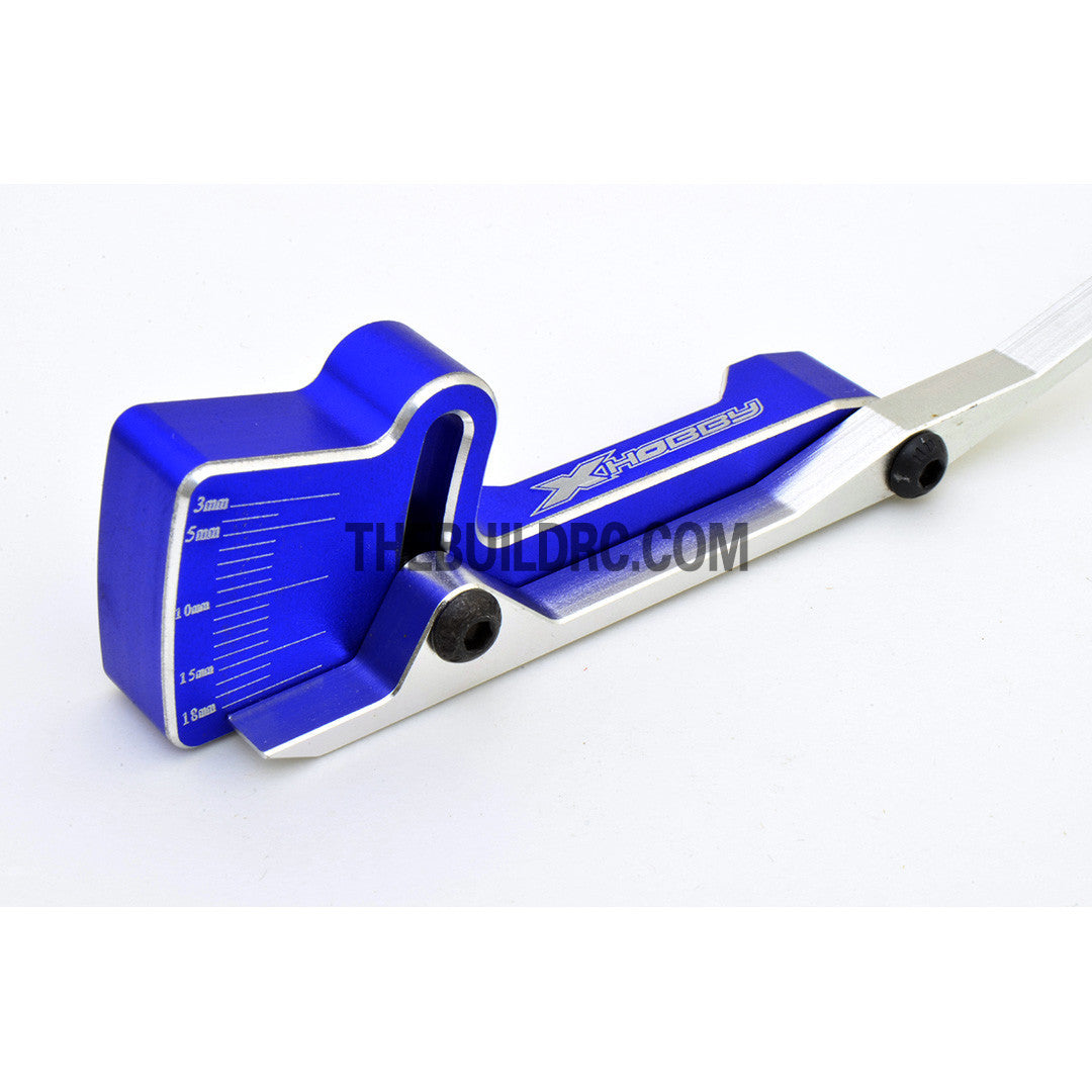 RC Racing Car Alloy Chassis Height Gauge / Viewer - Dark Blue