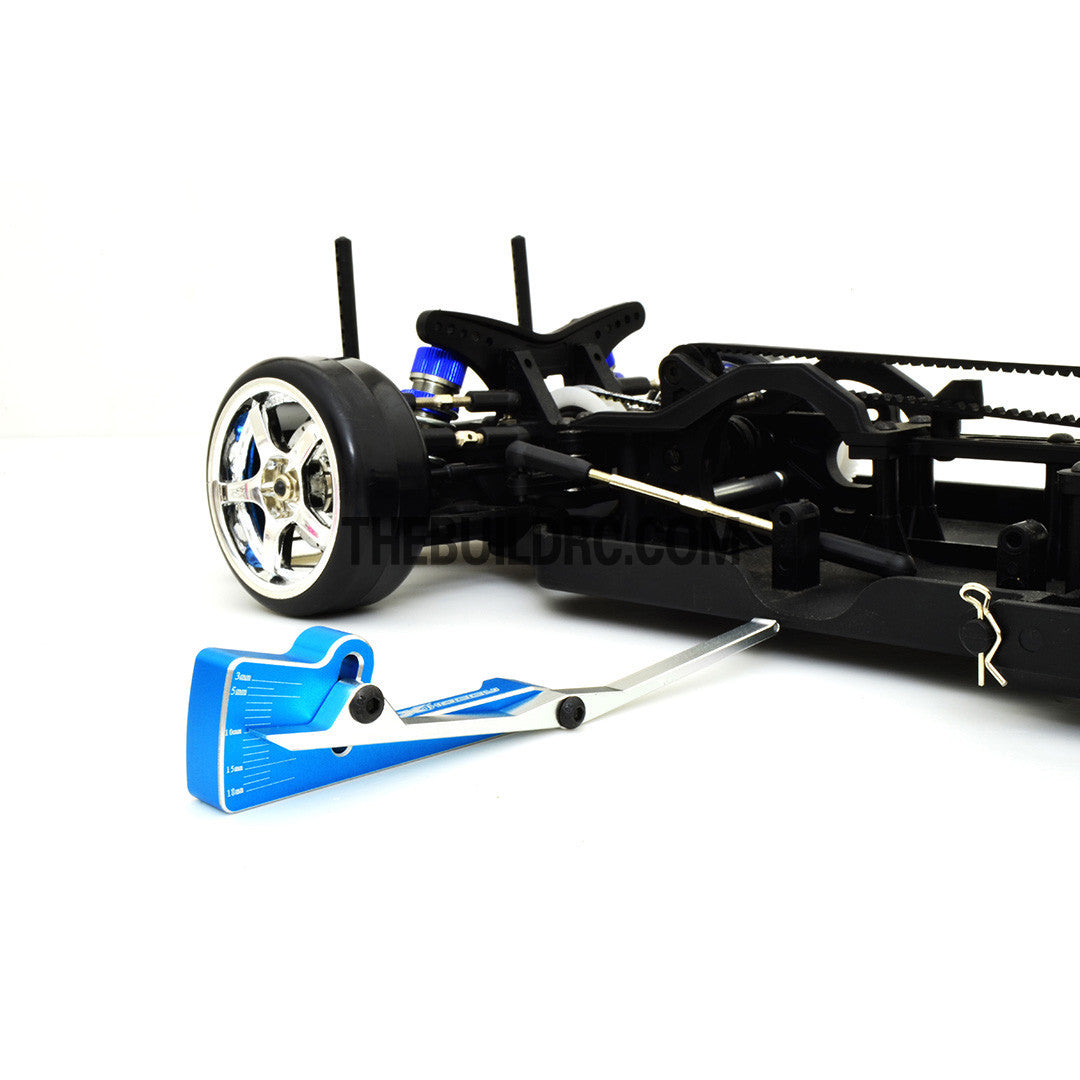 RC Racing Car Alloy Chassis Height Gauge / Viewer - Light Blue