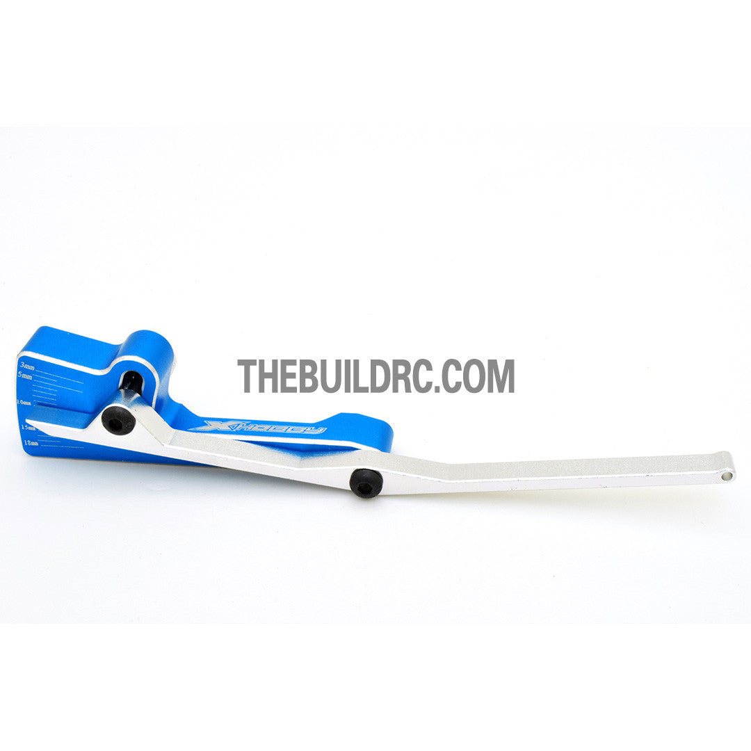 RC Racing Car Alloy Chassis Height Gauge / Viewer - Light Blue
