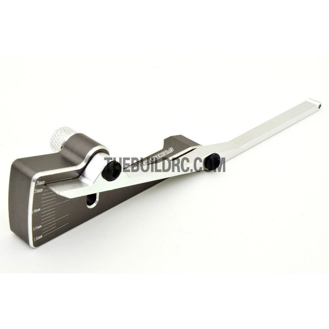 RC Racing Car Alloy Chassis Height Gauge / Viewer - Grey