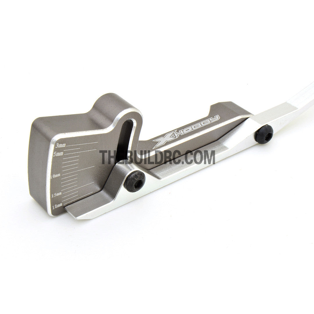 RC Racing Car Alloy Chassis Height Gauge / Viewer - Grey