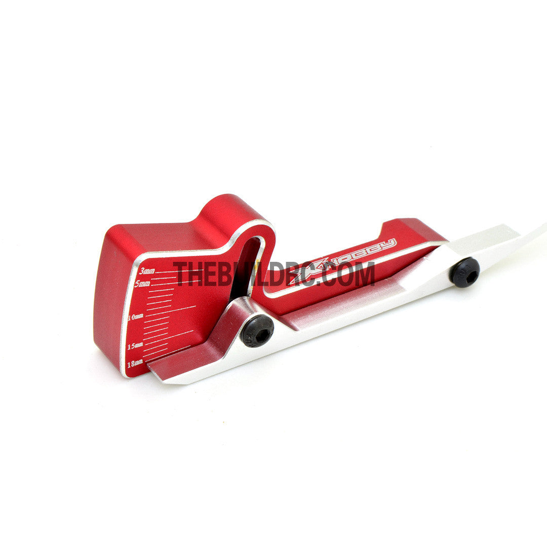 RC Racing Car Alloy Chassis Height Gauge / Viewer - Red