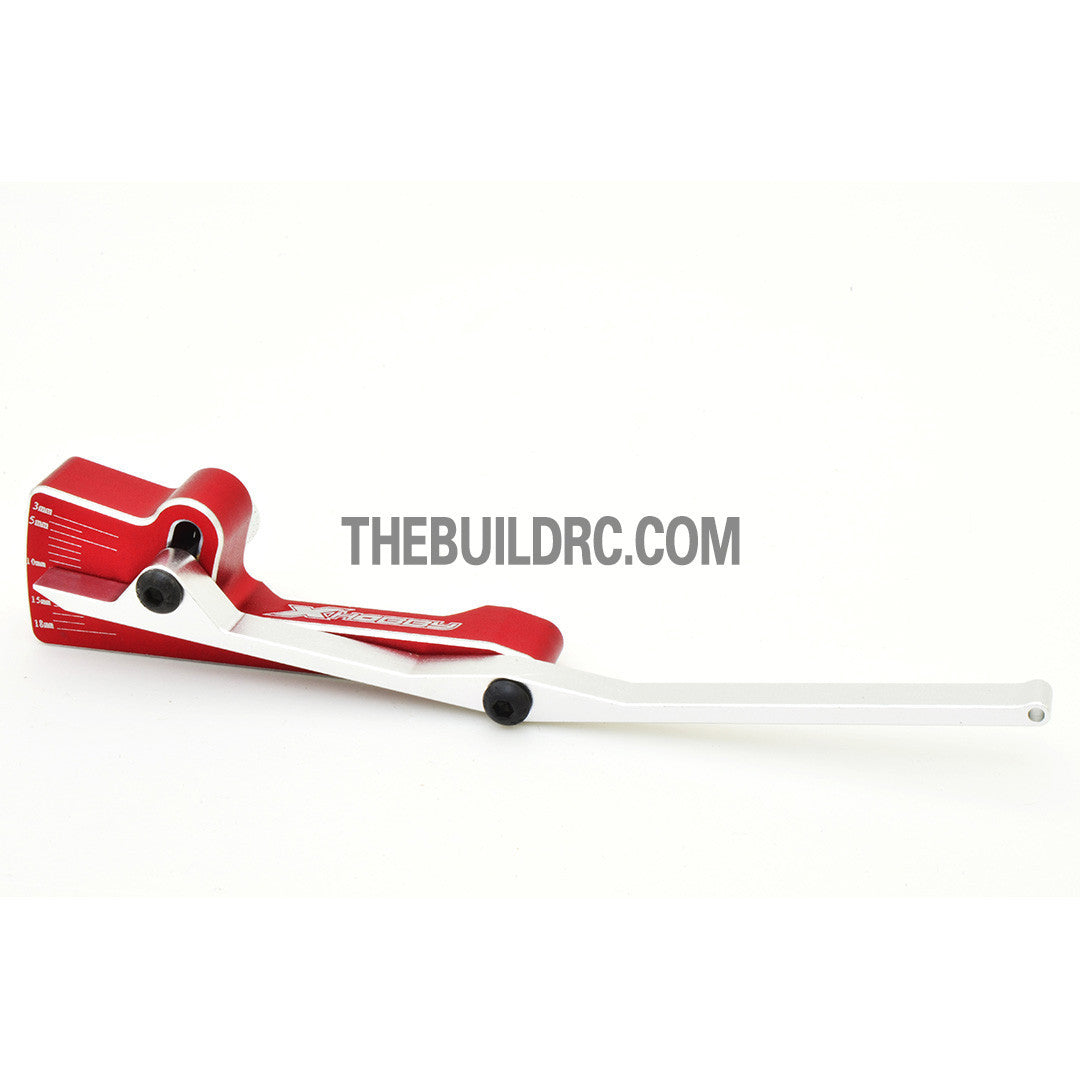 RC Racing Car Alloy Chassis Height Gauge / Viewer - Red
