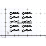 Body Clip for 1/12 - 1/18 RC Buggy Truggy Car (10pcs) - Black