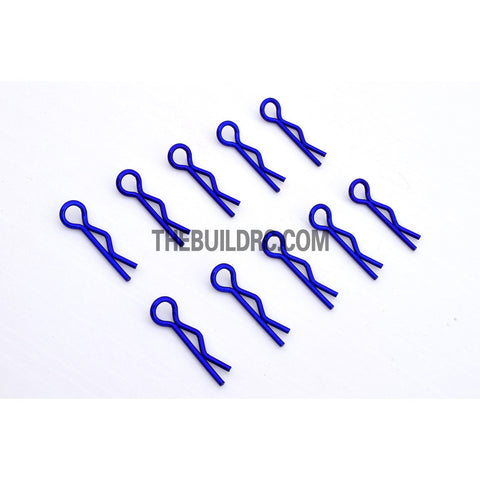 Body Clip for 1/12 - 1/18 RC Buggy Truggy Car (10pcs) - Metallic Blue