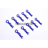 Body Clip for 1/12 - 1/18 RC Buggy Truggy Car (10pcs) - Metallic Blue