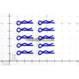Body Clip for 1/12 - 1/18 RC Buggy Truggy Car (10pcs) - Metallic Blue