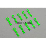 Body Clip for 1/12 - 1/18 RC Buggy Truggy Car (10pcs) - Fluorescent Green
