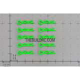Body Clip for 1/12 - 1/18 RC Buggy Truggy Car (10pcs) - Fluorescent Green