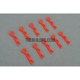 Body Clip for 1/12 - 1/18 RC Buggy Truggy Car (10pcs) - Fluorescent Orange