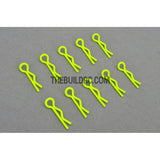 Body Clip for 1/12 - 1/18 RC Buggy Truggy Car (10pcs) - Fluorescent Yellow