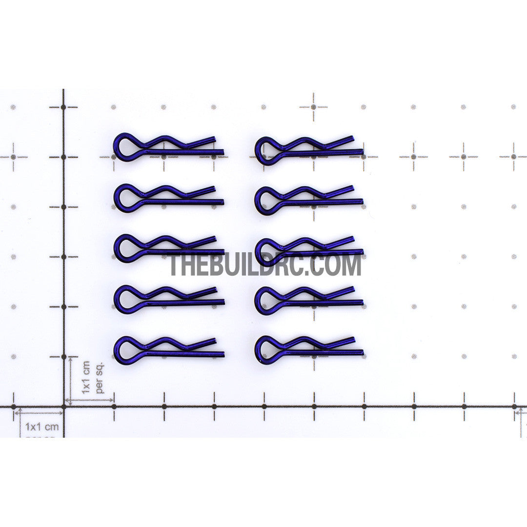 Body Clip for 1/12 - 1/18 RC Buggy Truggy Car (10pcs) - Metallic Purple