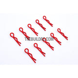 Body Clip for 1/12 - 1/18 RC Buggy Truggy Car (10pcs) - Metallic Red