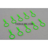 Body Clip for 1/10 RC Buggy Truggy Car (10pcs) - Fluorescent Green