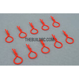 Body Clip for 1/10 RC Buggy Truggy Car (10pcs) - Fluorescent Orange