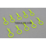 Body Clip for 1/10 RC Buggy Truggy Car (10pcs) - Fluorescent Yellow