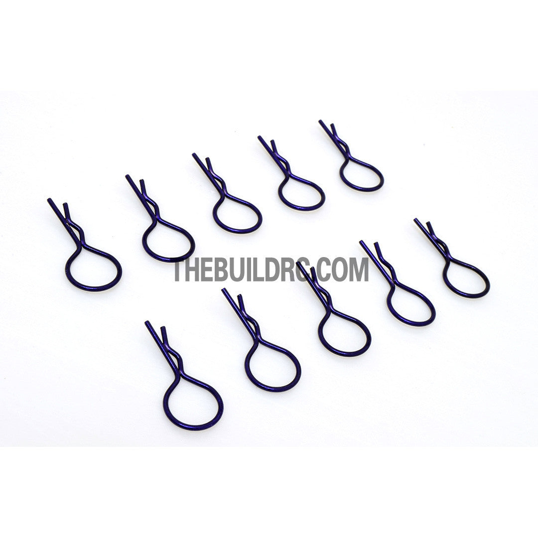 Body Clip for 1/10 RC Buggy Truggy Car (10pcs) - Metallic Purple
