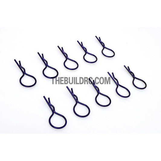 Body Clip for 1/10 RC Buggy Truggy Car (10pcs) - Metallic Purple