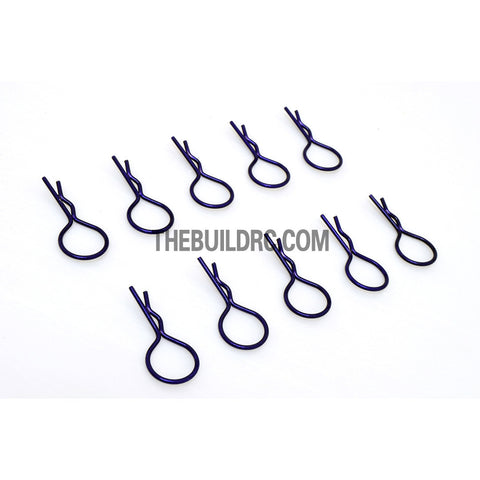 Body Clip for 1/10 RC Buggy Truggy Car (10pcs) - Metallic Purple