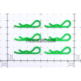 Body Clip for 1/8 RC Buggy Truggy Car (6pcs) - Fluorescent Green