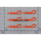 Body Clip for 1/8 RC Buggy Truggy Car (6pcs) - Fluorescent Orange