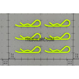 Body Clip for 1/8 RC Buggy Truggy Car (6pcs) - Fluorescent Yellow