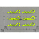 Body Clip for 1/8 RC Buggy Truggy Car (6pcs) - Fluorescent Yellow