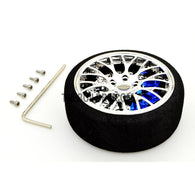 RC Car / Boat Radio Steering Sponge Wheel Y Spoke - Blue