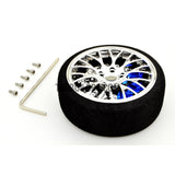 RC Car / Boat Radio Steering Sponge Wheel Y Spoke - Blue