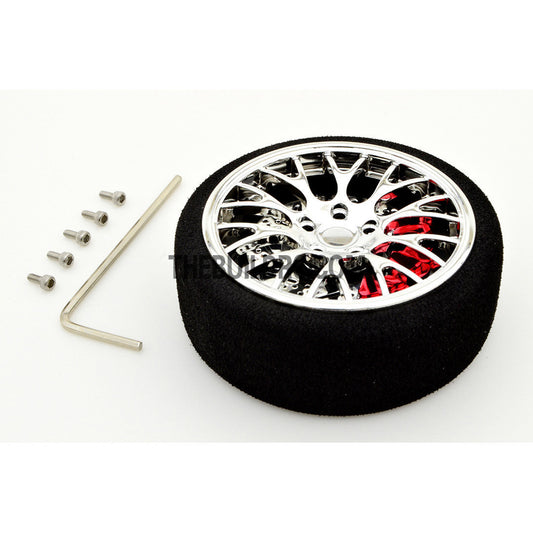 RC Car / Boat Radio Steering Sponge Wheel Y Spoke - Red