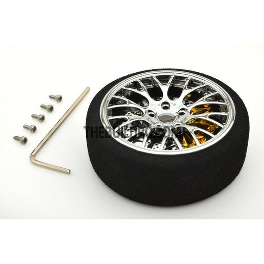 RC Car / Boat Radio Steering Sponge Wheel Y Spoke - Yellow