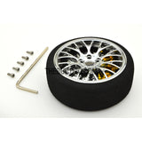 RC Car / Boat Radio Steering Sponge Wheel Y Spoke - Yellow