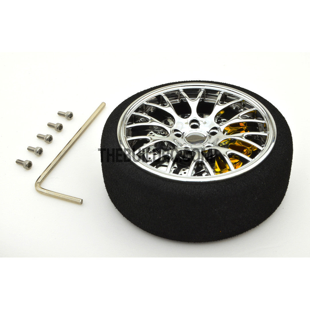 RC Car / Boat Radio Steering Sponge Wheel Y Spoke - Yellow