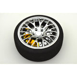 RC Car / Boat Radio Steering Sponge Wheel Y Spoke - Yellow