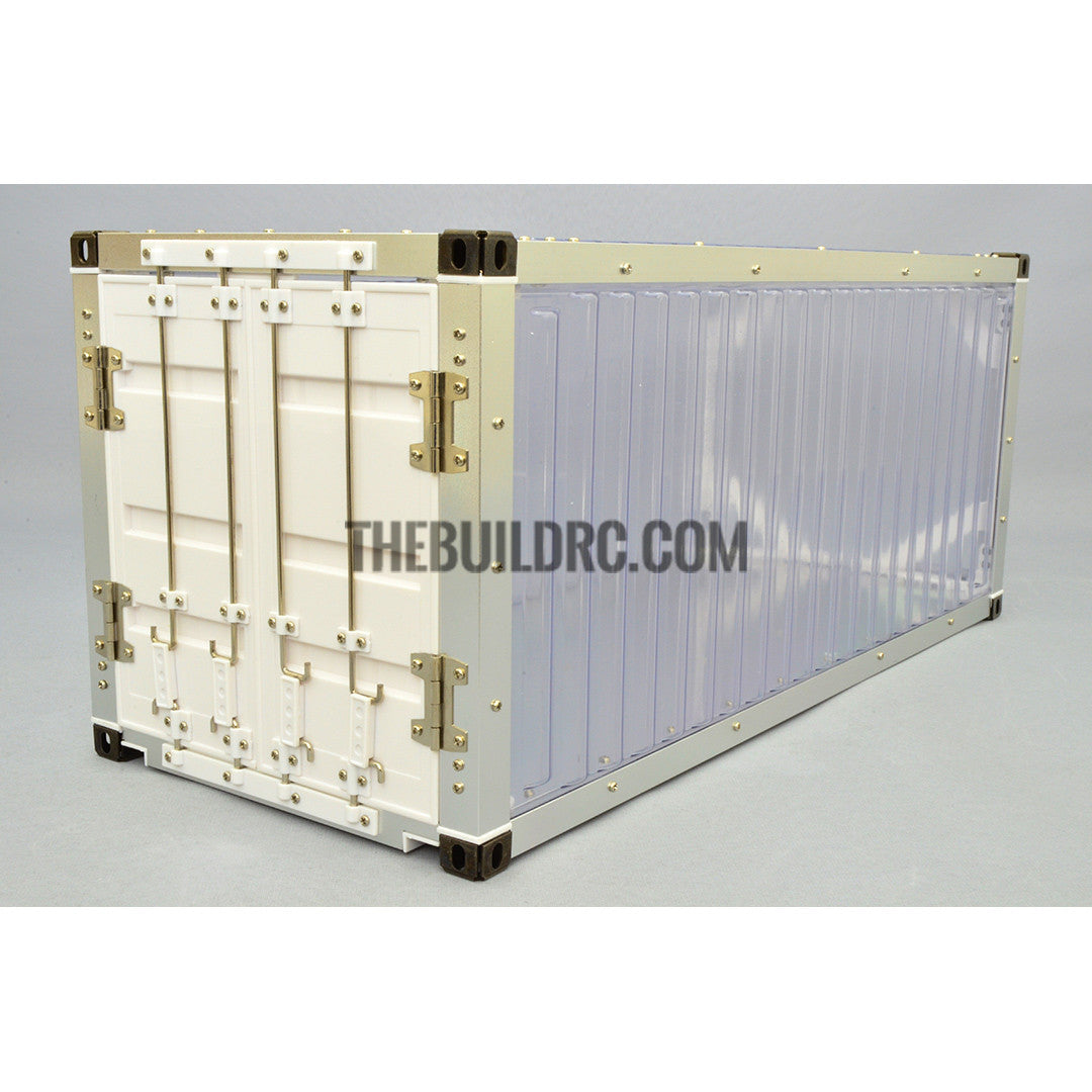 1/14 40ft 3 axle electric support leg skeletal container chassis and 20" container combo