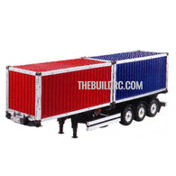 Twin 20ft Container Kit with Trailer for 1/14 RC Freightliner Cascadia Evolution Truck