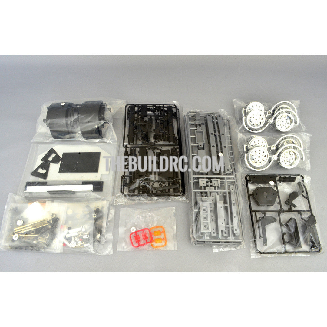 2-Axles Flatbed Semi-Trailer Kit for 1/14 RC Freightliner Cascadia Evolution Truck