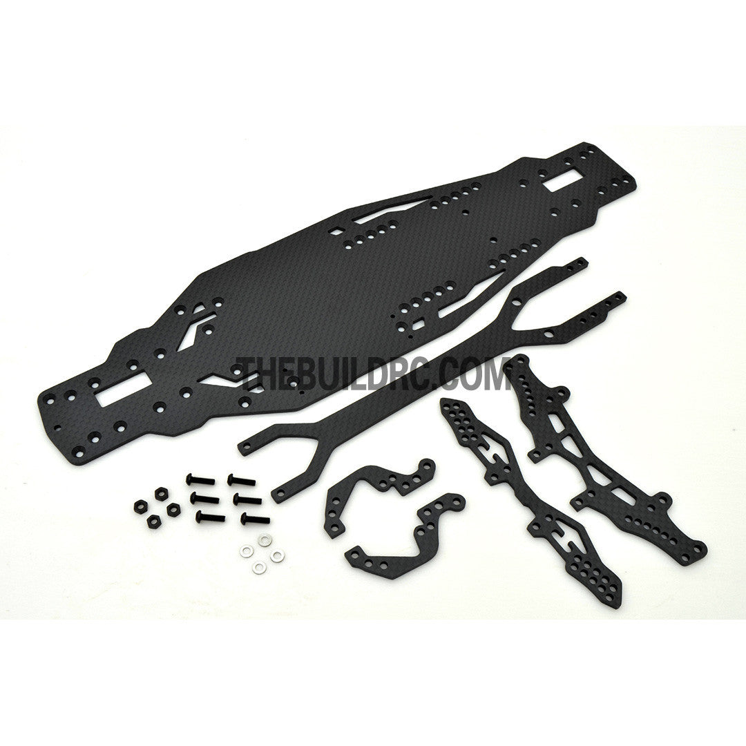 1/10 THE DEVIL RC DRIFT Car Carbon Fiber Upgrade Kit - Black