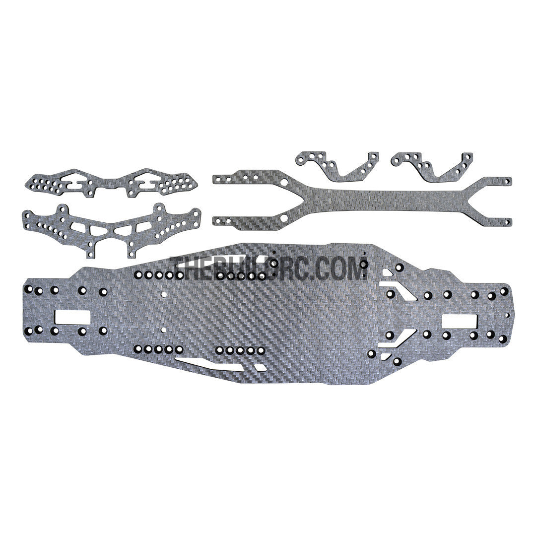 1/10 THE DEVIL RC DRIFT Car Carbon Fiber Upgrade Kit - Silver