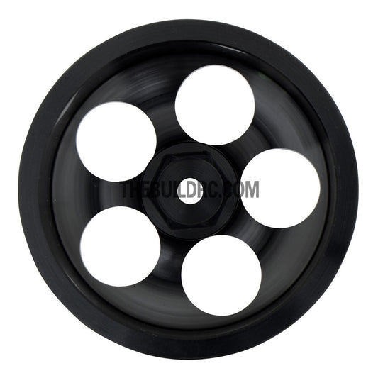 1/10 RC Car High Quality One-Piece Cast 5 Spot 3mm Offset DRIFT Alloy Wheel Sports (4pcs) - Black