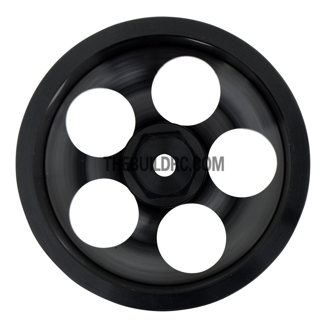 1/10 RC Car High Quality One-Piece Cast 5 Spot 3mm Offset DRIFT Alloy Wheel Sports (4pcs) - Black