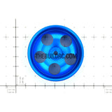1/10 RC Car High Quality One-Piece Cast 5 Spot 3mm Offset DRIFT Alloy Wheel Sports (4pcs) - Blue