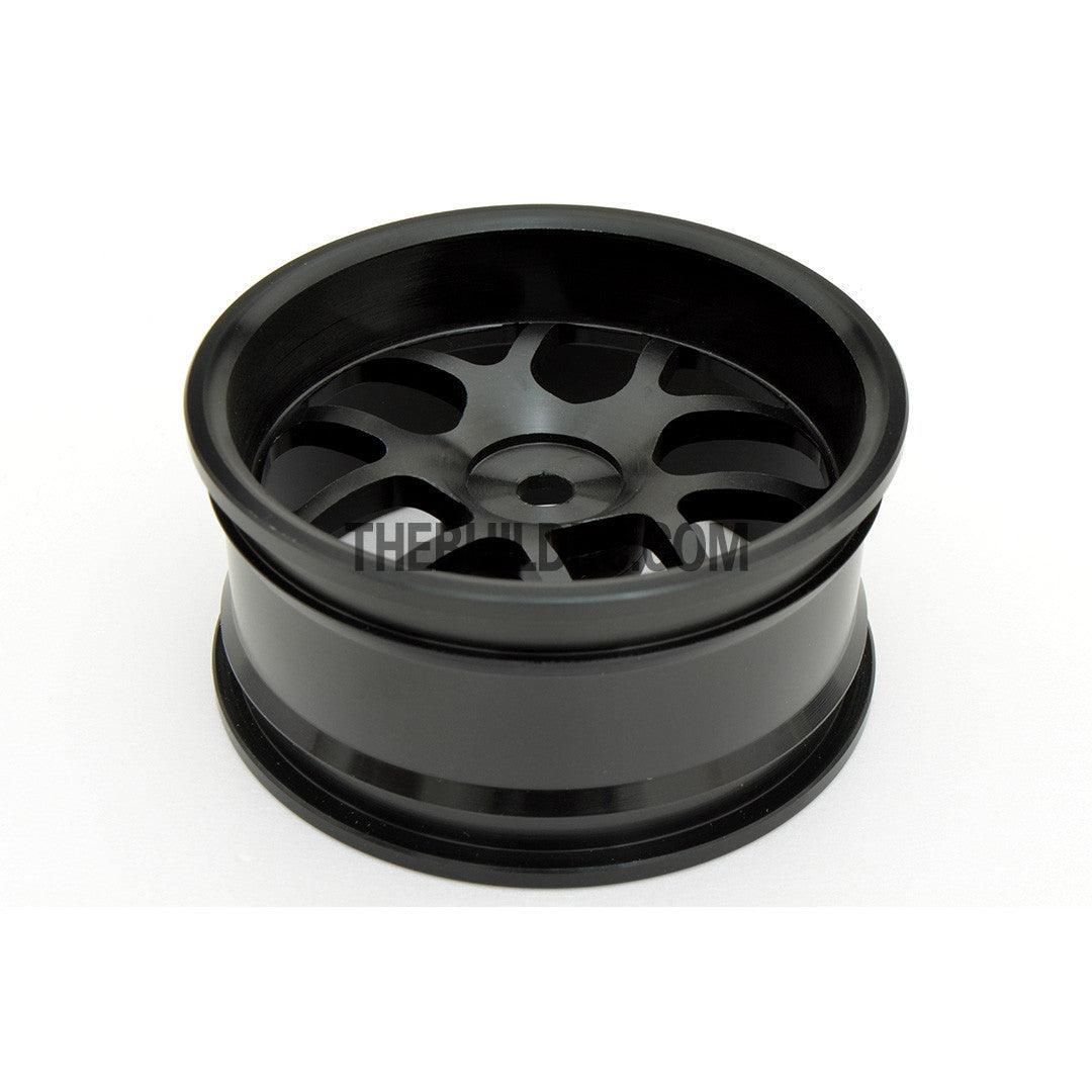 1/10 RC Car High Quality One-Piece Cast 10 Spoke 3mm Offset DRIFT Alloy Wheel Sports (4pcs) - Black