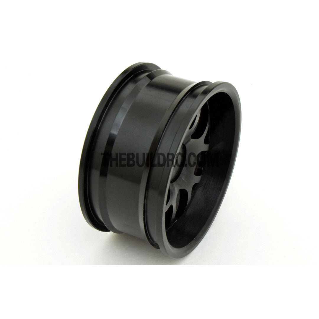 1/10 RC Car High Quality One-Piece Cast 10 Spoke 3mm Offset DRIFT Alloy Wheel Sports (4pcs) - Black